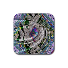 Water Ripple Design Background Wallpaper Of Water Ripples Applied To A Kaleidoscope Pattern Rubber Coaster (square)  by BangZart