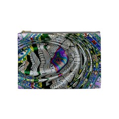 Water Ripple Design Background Wallpaper Of Water Ripples Applied To A Kaleidoscope Pattern Cosmetic Bag (medium)  by BangZart