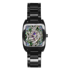 Water Ripple Design Background Wallpaper Of Water Ripples Applied To A Kaleidoscope Pattern Stainless Steel Barrel Watch