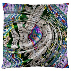 Water Ripple Design Background Wallpaper Of Water Ripples Applied To A Kaleidoscope Pattern Standard Flano Cushion Case (one Side)