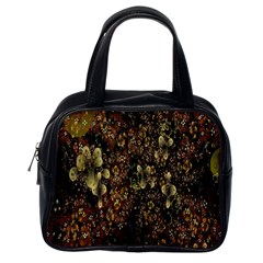 Wallpaper With Fractal Small Flowers Classic Handbags (one Side) by BangZart