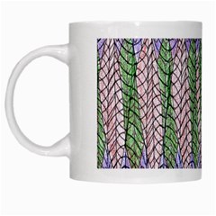 Nature Pattern Background Wallpaper Of Leaves And Flowers Abstract Style White Mugs by BangZart