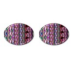 Textured Design Background Pink Wallpaper Of Textured Pattern In Pink Hues Cufflinks (Oval) Front(Pair)