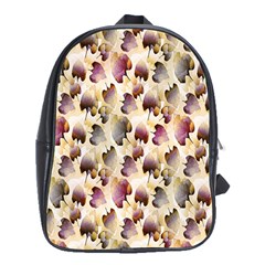 Random Leaves Pattern Background School Bags (xl) 