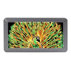 Unusual Peacock Drawn With Flame Lines Memory Card Reader (mini) by BangZart