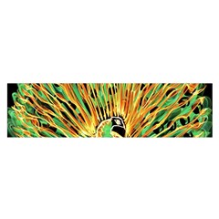 Unusual Peacock Drawn With Flame Lines Satin Scarf (oblong)