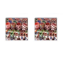 Colorful Oriental Candle Holders For Sale On Local Market Cufflinks (square) by BangZart