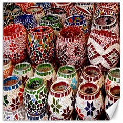 Colorful Oriental Candle Holders For Sale On Local Market Canvas 20  X 20   by BangZart