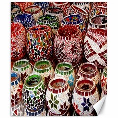 Colorful Oriental Candle Holders For Sale On Local Market Canvas 20  X 24   by BangZart