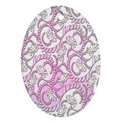 Floral Pattern Background Ornament (oval) by BangZart