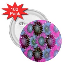 Floral Pattern Background 2 25  Buttons (100 Pack)  by BangZart