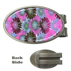 Floral Pattern Background Money Clips (oval)  by BangZart