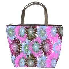 Floral Pattern Background Bucket Bags by BangZart