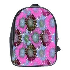Floral Pattern Background School Bags(large) 