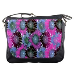 Floral Pattern Background Messenger Bags by BangZart