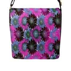 Floral Pattern Background Flap Messenger Bag (l)  by BangZart