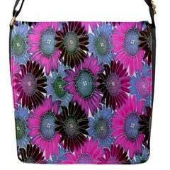 Floral Pattern Background Flap Messenger Bag (s) by BangZart