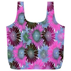 Floral Pattern Background Full Print Recycle Bags (l) 