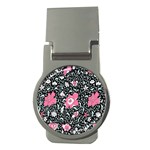 Oriental Style Floral Pattern Background Wallpaper Money Clips (Round)  Front