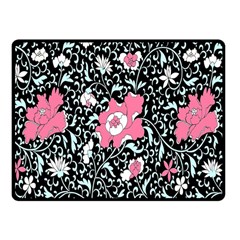 Oriental Style Floral Pattern Background Wallpaper Fleece Blanket (small) by BangZart