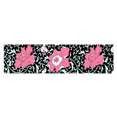 Oriental Style Floral Pattern Background Wallpaper Satin Scarf (oblong)