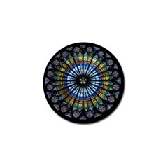 Stained Glass Rose Window In France s Strasbourg Cathedral Golf Ball Marker (10 Pack) by BangZart