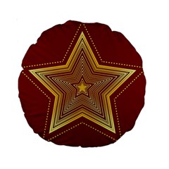 Christmas Star Seamless Pattern Standard 15  Premium Round Cushions