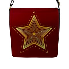 Christmas Star Seamless Pattern Flap Messenger Bag (l) 