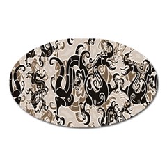 Dragon Pattern Background Oval Magnet by BangZart