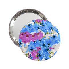 Tulips Floral Pattern 2 25  Handbag Mirrors