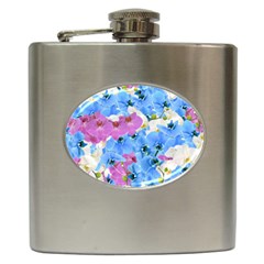 Tulips Floral Pattern Hip Flask (6 Oz)