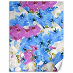 Tulips Floral Pattern Canvas 18  X 24   by paulaoliveiradesign