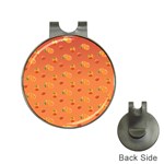 Peach Fruit Pattern Hat Clips with Golf Markers Front