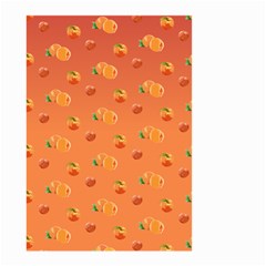 Peach Fruit Pattern Small Garden Flag (two Sides) by paulaoliveiradesign