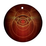 The Rusty Red Fractal Scarab of Fiery Old Man Ra Ornament (Round) Front