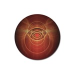 The Rusty Red Fractal Scarab of Fiery Old Man Ra Magnet 3  (Round) Front