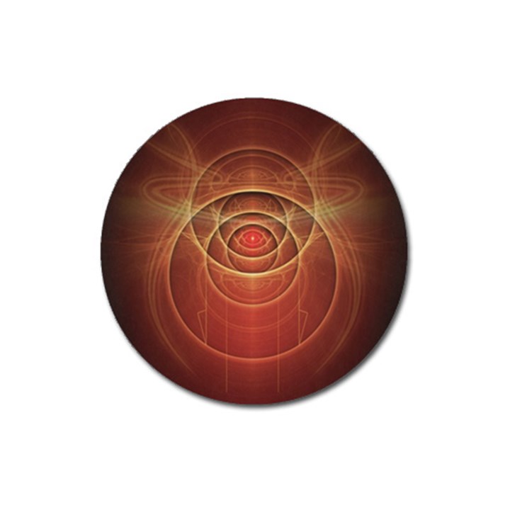 The Rusty Red Fractal Scarab of Fiery Old Man Ra Magnet 3  (Round)