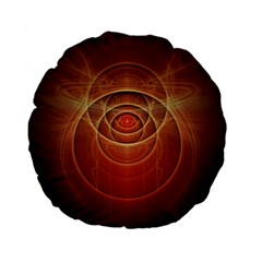 The Rusty Red Fractal Scarab Of Fiery Old Man Ra Standard 15  Premium Flano Round Cushions