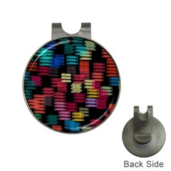 Colorful Horizontal Paint Strokes                         Golf Ball Marker Hat Clip by LalyLauraFLM