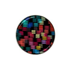 Colorful Horizontal Paint Strokes                         Hat Clip Ball Marker by LalyLauraFLM
