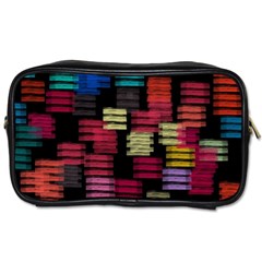Colorful Horizontal Paint Strokes                         Toiletries Bag (one Side) by LalyLauraFLM