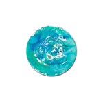 Blue watercolors circle                          Golf Ball Marker (4 pack) Front