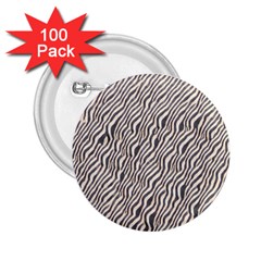 Zebra Pattern Animal Print 2 25  Buttons (100 Pack) 