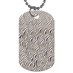 Zebra Pattern Animal Print Dog Tag (one Side)