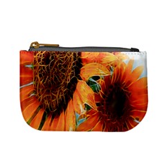 Sunflower Art  Artistic Effect Background Mini Coin Purses by BangZart