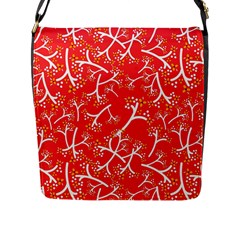 Small Flowers Pattern Floral Seamless Pattern Vector Flap Messenger Bag (l) 