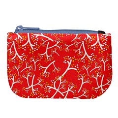 Small Flowers Pattern Floral Seamless Pattern Vector Large Coin Purse