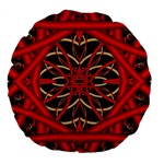 Fractal Wallpaper With Red Tangled Wires Large 18  Premium Flano Round Cushions Front