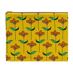 Small Flowers Pattern Floral Seamless Pattern Vector Cosmetic Bag (xl)