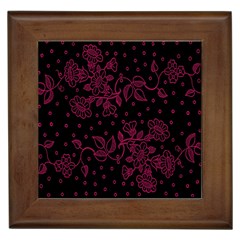 Pink Floral Pattern Background Wallpaper Framed Tiles by BangZart